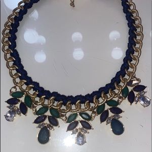 Gold Bejewelled Collar/Bib style Necklace